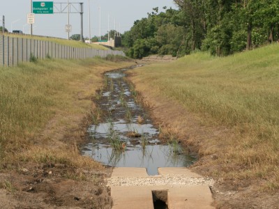 ditch along tollway